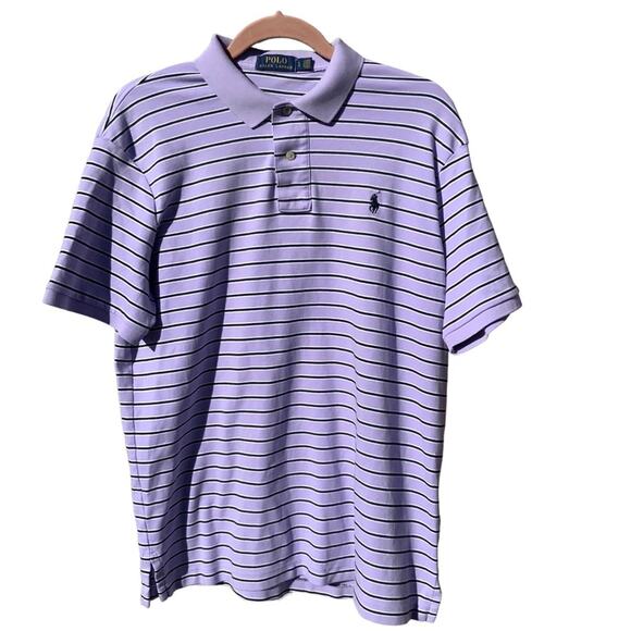 Ralph Lauren Striped Mauve Polo shirt - Picture 1 of 5